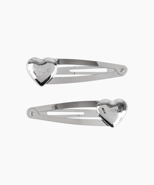 Marithé François Girbaud REGULAR LOGO HEART HAIR PIN 2PACK