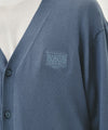 Marithé François Girbaud SMALL CLASSIC LOGO V-NECK KNIT CARDIGAN vintage blue
