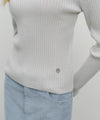 Marithé François Girbaud W BALACLAVA HOODIE SLIM KNIT Light Olive