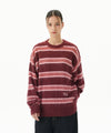 Mahagrid Hairy Stripe Knit Sweater