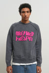 General Idea [XXL Exclusive] UNISEX Garment Dyed Lettering Sweatshirt [GREY]