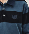 Marithé François Girbaud WASHED DENIM COLLAR LONG SLEEVE TEE blue