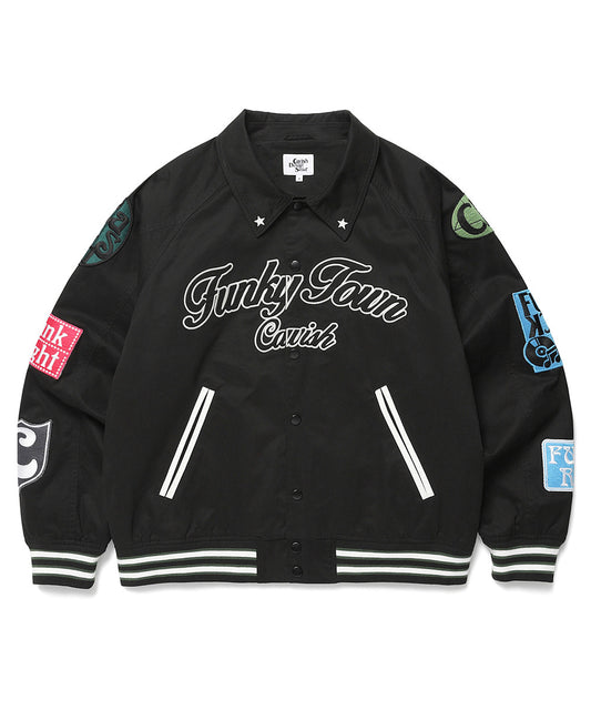 Cavish Funky Town Bomber Jacket [Black]