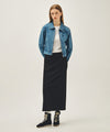 Marithé François Girbaud Women's Classic Logo Sweat Long Skirt in Butter