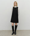 Marithé François Girbaud W Tweed Sleeveless Dress Black