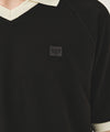 Marithé François Girbaud SMALL CLASSIC LOGO PK COLLAR POINT TEE ivory