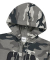Mahagrid Camo Applique Crop Zip Up Hoodie