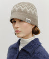 Marithé François Girbaud Fairisle Beanie Beige