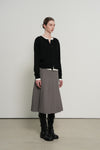General Idea WOMAN Double Layered Crew Neck Cardigan