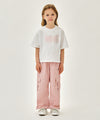 Marithé François Girbaud Kids Classic Ballet Logo Semi Crop Tee White