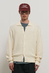 General Idea UNISEX Waffle Bouclé Collar Cardigan