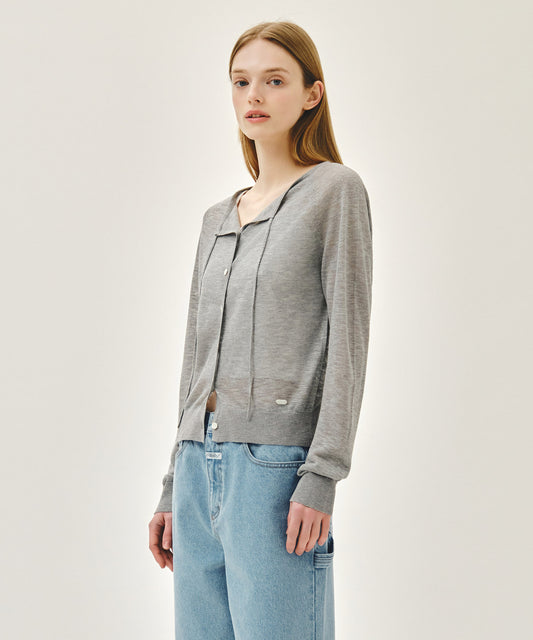Marithé François Girbaud W SHEER KNIT CARDIGAN