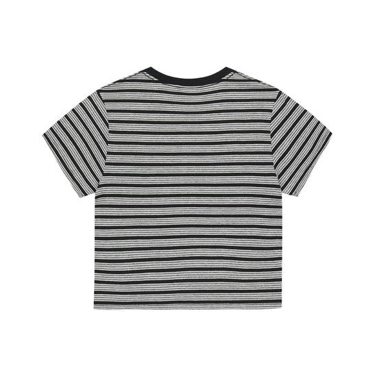 Mahagrid Stripe Basic Logo Tee
