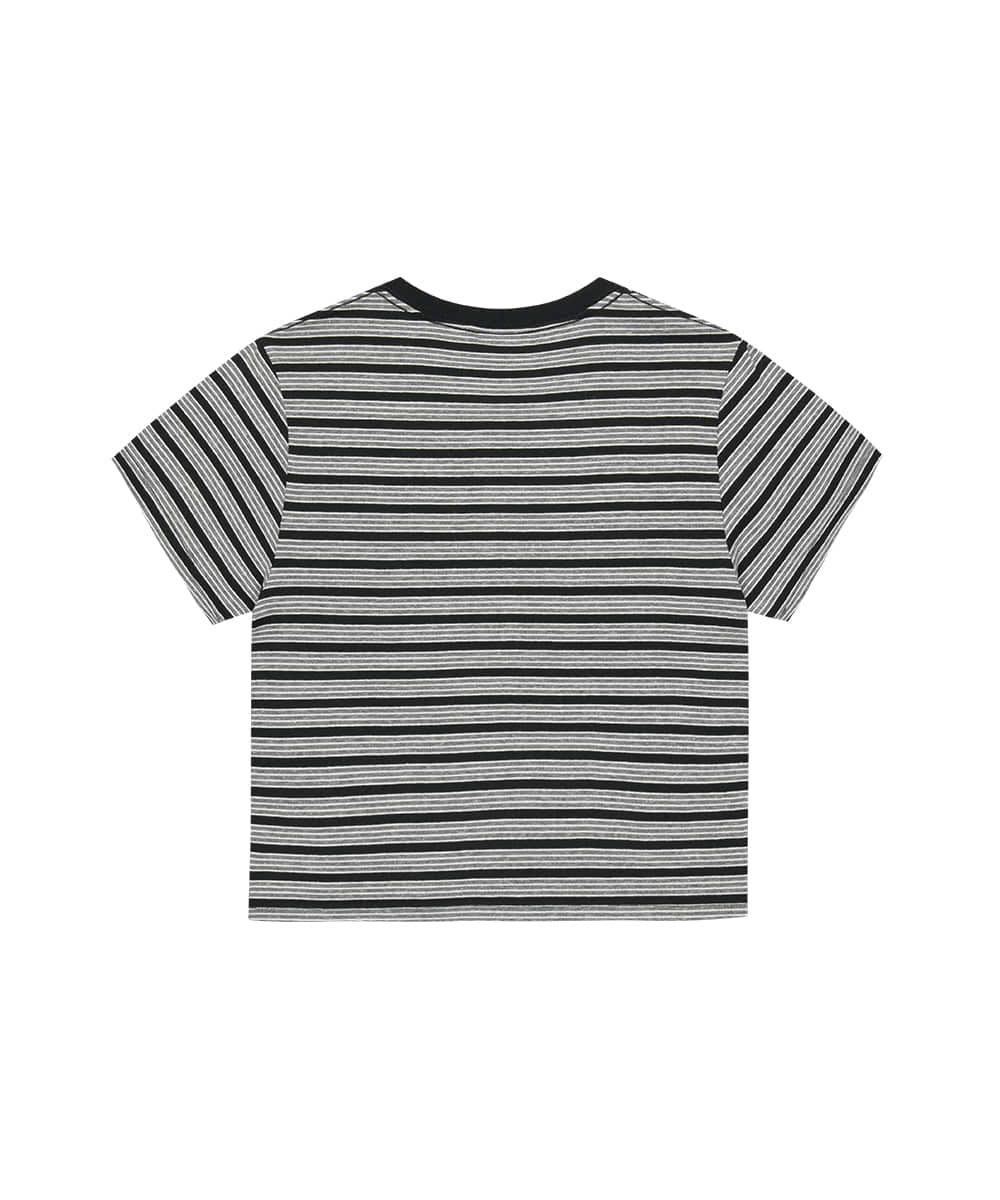 Mahagrid Stripe Basic Logo Tee