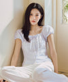 Marithé François Girbaud W CAP SLEEVE RIBBON BLOUSE
