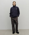 Marithé François Girbaud Classic Logo Half Neck Fleece Sweatshirt Ivory