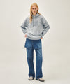 Marithé François Girbaud CLASSIC LOGO APPLIQUE MIX HOODIE heather gray