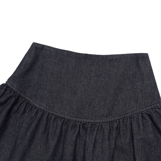 Nice Ghost Club Lowrise Shirring Denim Skirt