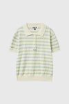 General Idea WOMAN Stripe Collar Half Knit