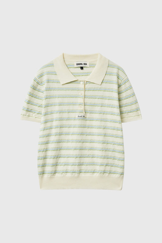 General Idea WOMAN Stripe Collar Half Knit