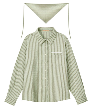 Bitter Cells Iris Shirt & Bonnet Set - Green