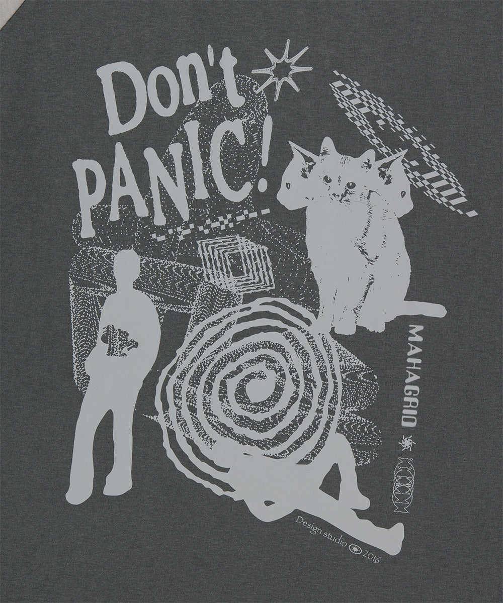 Mahagrid Don't Panic Pigment Raglan Tee