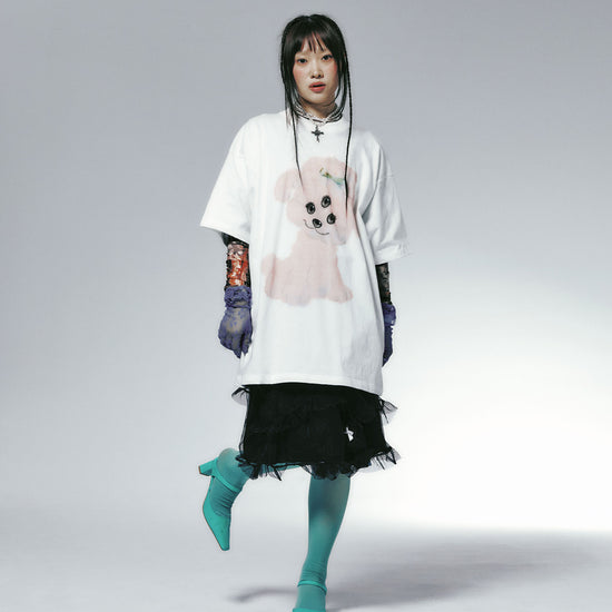 Nice Ghost Club 3 Eye Dolls Big Big Tee [White]