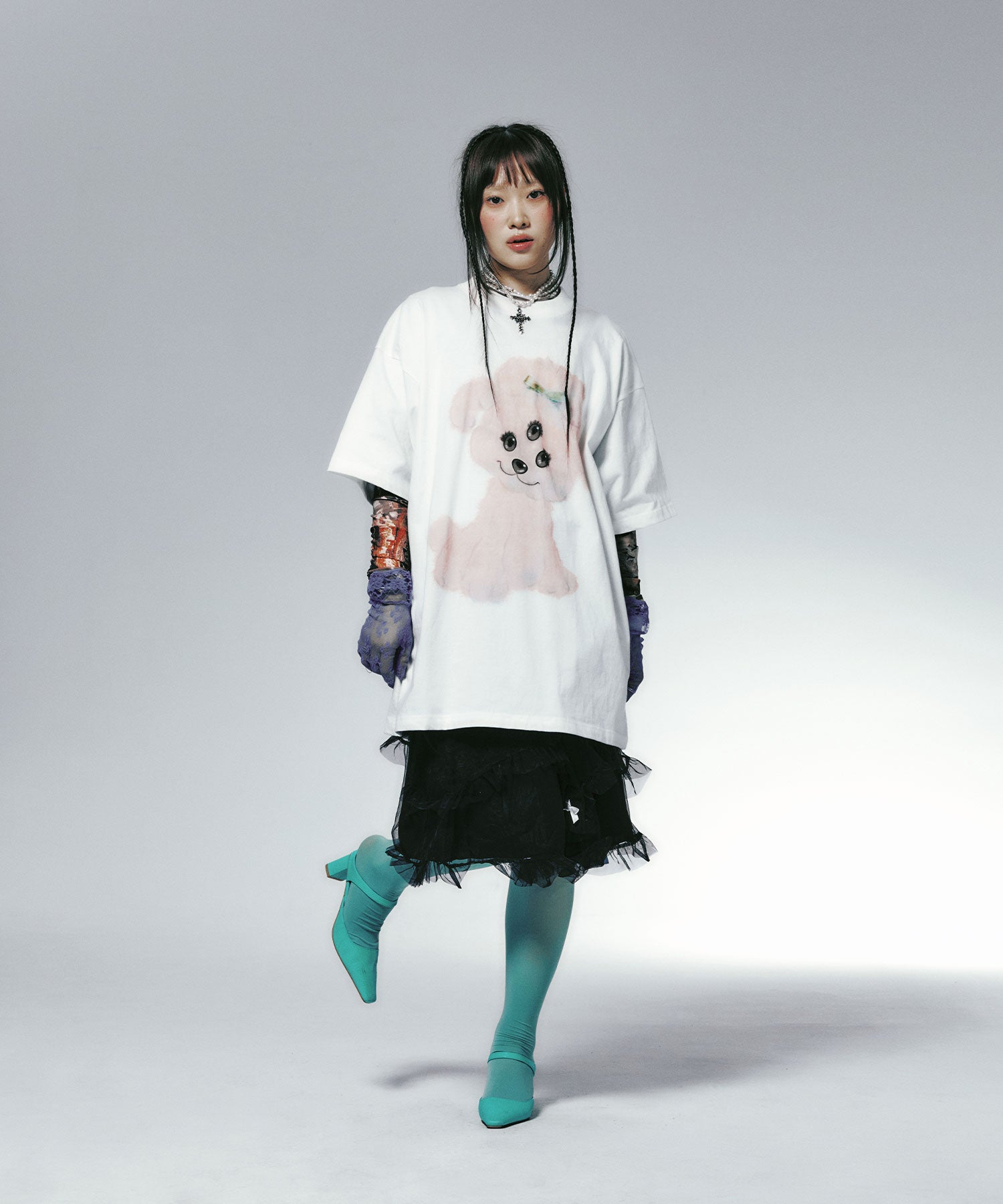 Nice Ghost Club 3 Eye Dolls Big Big Tee [White]