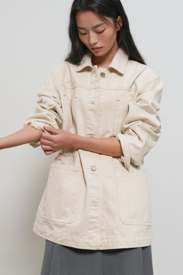 General Idea WOMAN Double Pocket Denim Work Jacket
