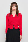 General Idea Woman General Essential Cardigan [Red]