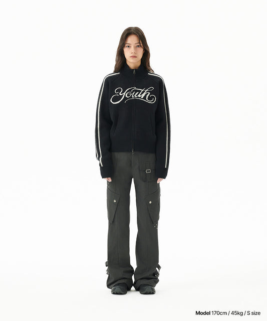 Mahagrid Utility Cargo Flare Pant [Charcoal]