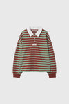 General Idea WOMAN Multi Stripe Rugby T-Shirt [BRICK]