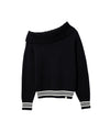 Bitter Cells Sally Unbalanced Off Shoulder Knit