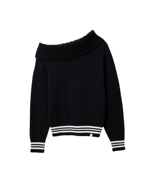 Bitter Cells Sally Unbalanced Off Shoulder Knit