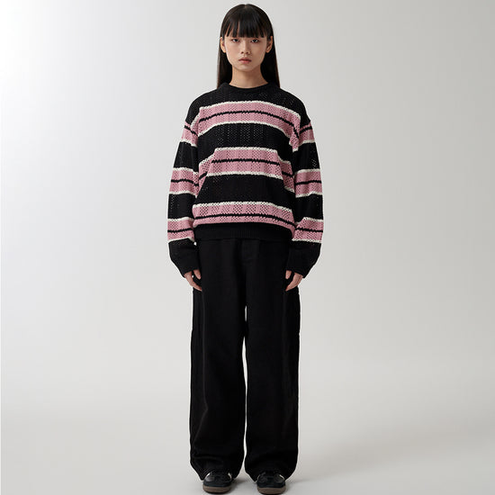 Mahagrid Mesh Stripe Knit
