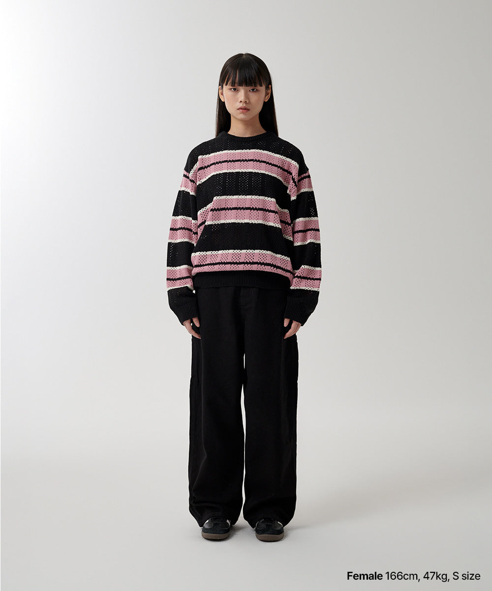 Mahagrid Mesh Stripe Knit