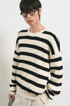 General Idea MAN Stripe Cotton Crew Neck Knit