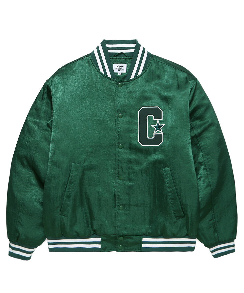 Cavish Seller Logo Baseball Jacket in Green