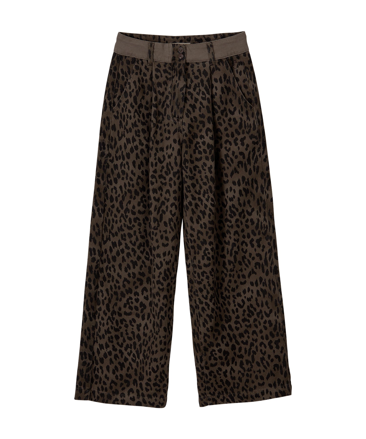 Bitter Cells Demi Pintuck Wide Pants - Leopard
