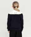 Marithé François Girbaud Kids W Scallop Neck Cardigan Navy