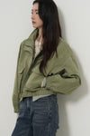 General Idea WOMAN Big Pocket Semi Crop Jacket