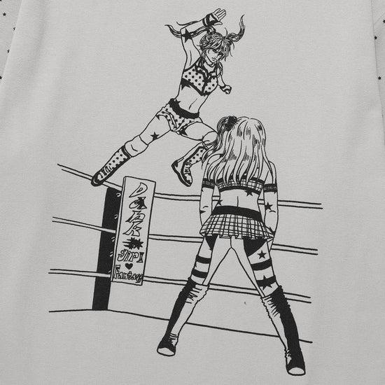 Nice Ghost Club Wrestling Star Long Sleeve Tee