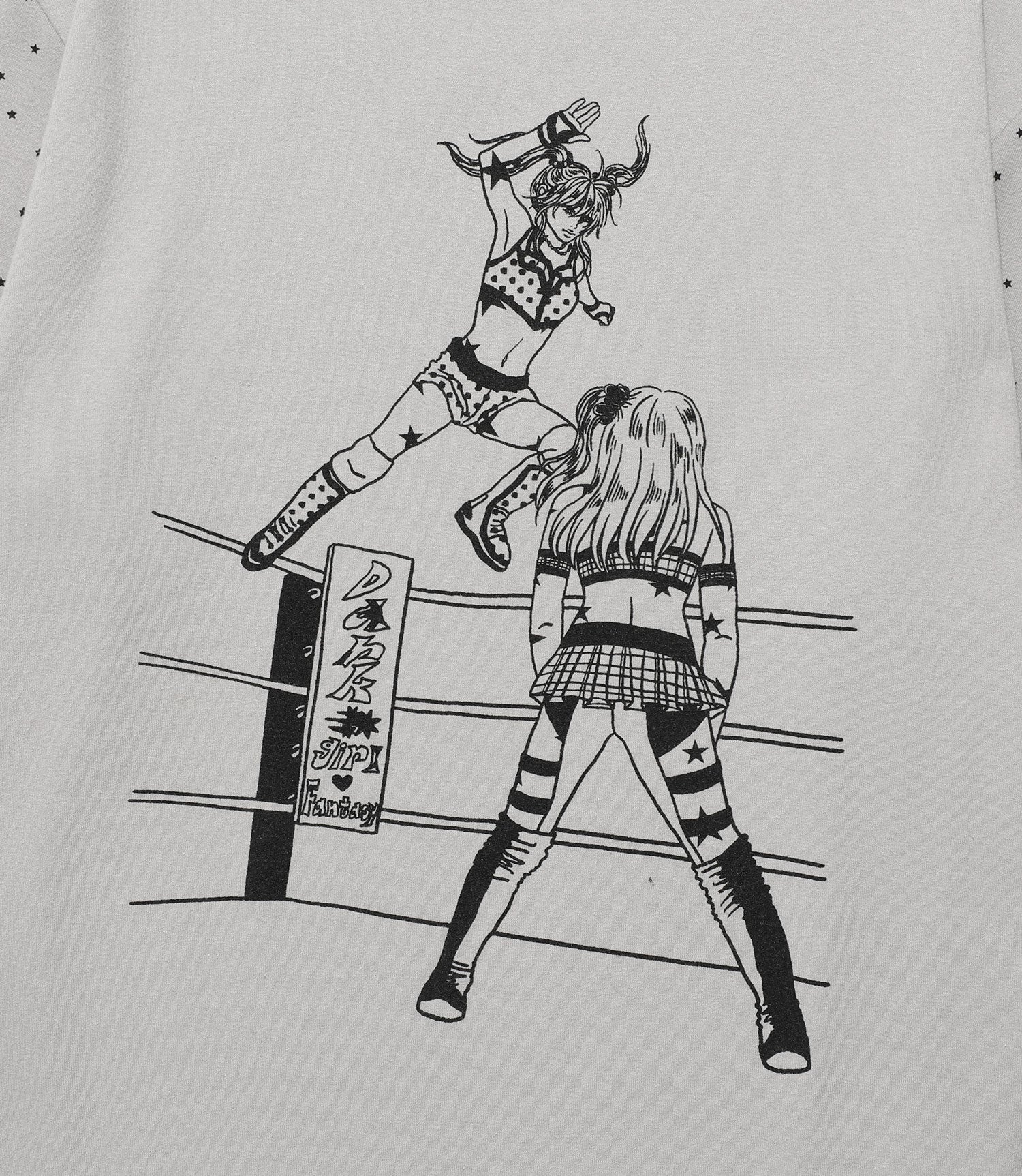 Nice Ghost Club Wrestling Star Long Sleeve Tee