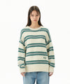Mahagrid Hairy Stripe Knit Sweater