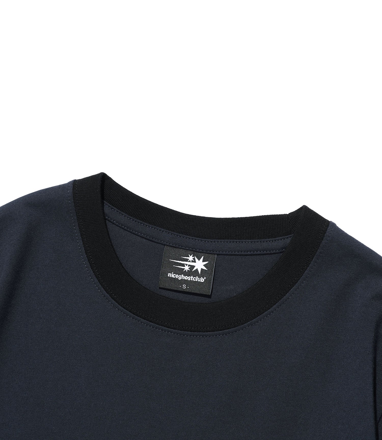 Nice Ghost Club 3 Star Applique 3/4 Sleeve Tee [Navy]