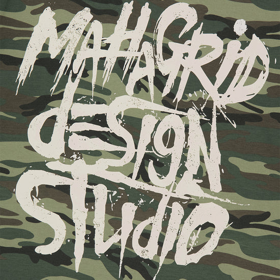 Mahagrid Camo Pattern Slash Logo Tee
