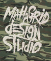 Mahagrid Camo Pattern Slash Logo Tee