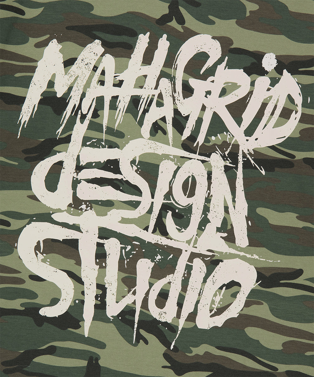 Mahagrid Camo Pattern Slash Logo Tee