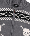 Mahagrid Skull Cowichan Knit Sweater