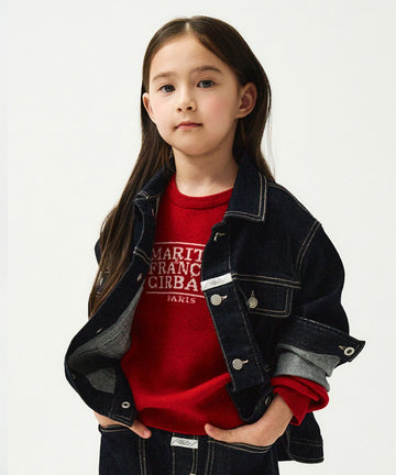 Marithé François Girbaud ENFANT OUT POCKET DENIM JACKET Dark Blue